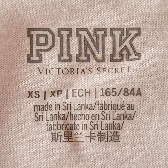 Victoria's secret PINK white and purple shirt 3/4 sleeve Size XS-Medium - Picture 8 of 10
